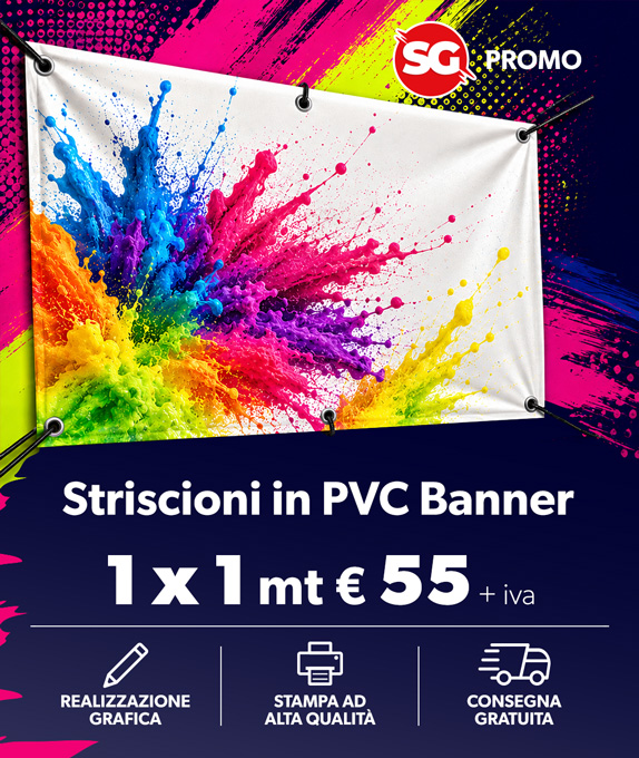 Striscioni 1 x 1 mt in Promozione
