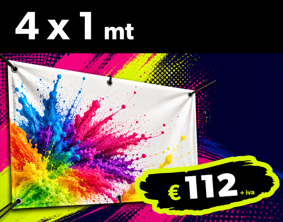 Striscioni 4 x 1 mt