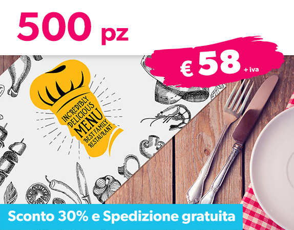 500 Tovagliette personalizzate