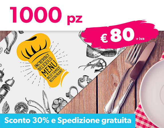 1000 Tovagliette personalizzate