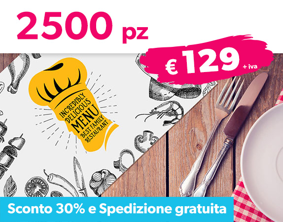 2500 Tovagliette personalizzate