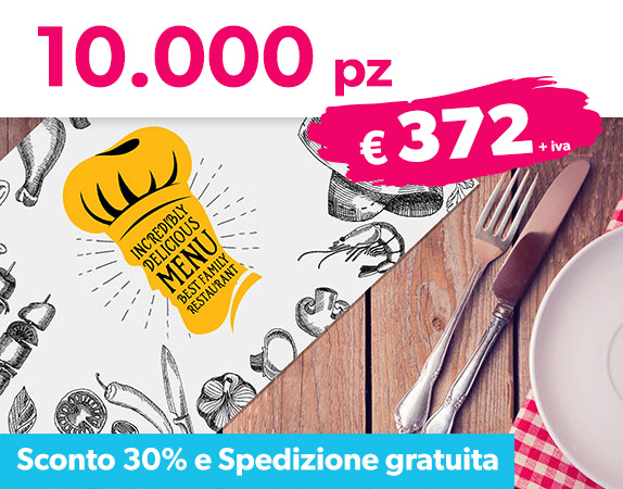 10000 Tovagliette personalizzate
