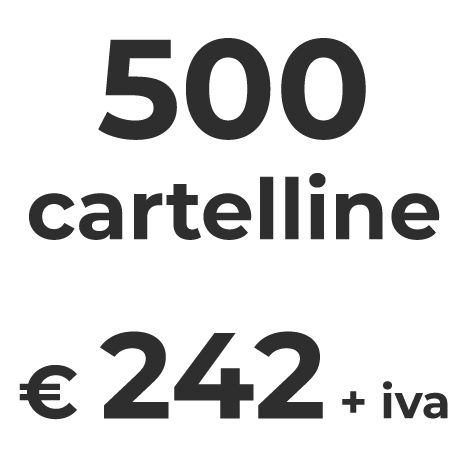 500 Volantini A5 in Promozione 500 Cartelline