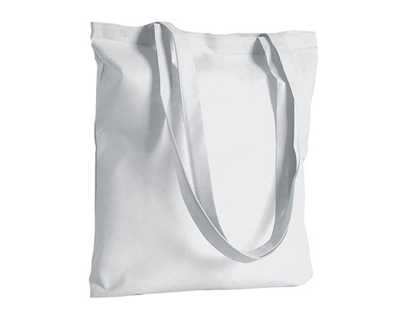 Shopper in TNT con manici lunghi Bianco