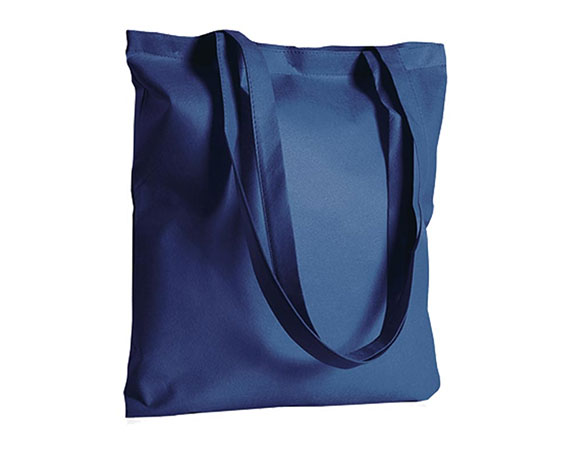 Shopper in TNT con manici lunghi Blu