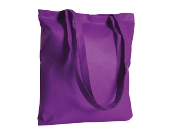 Shopper in TNT con manici lunghi Viola