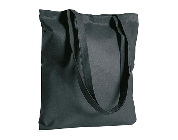 Shopper in TNT con manici lunghi Nero