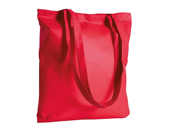 Shopper in TNT con manici lunghi Rosso