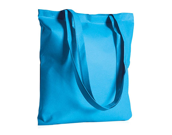 Shopper in TNT con manici lunghi Azzurro