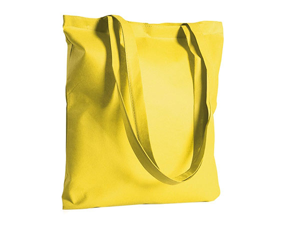 Shopper in TNT con manici lunghi Giallo