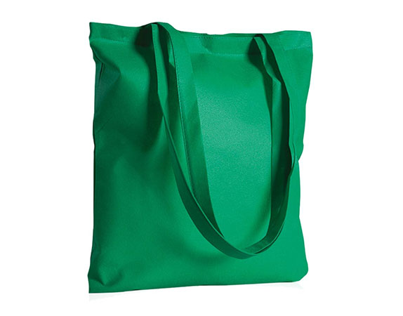 Shopper in TNT con manici lunghi Verde